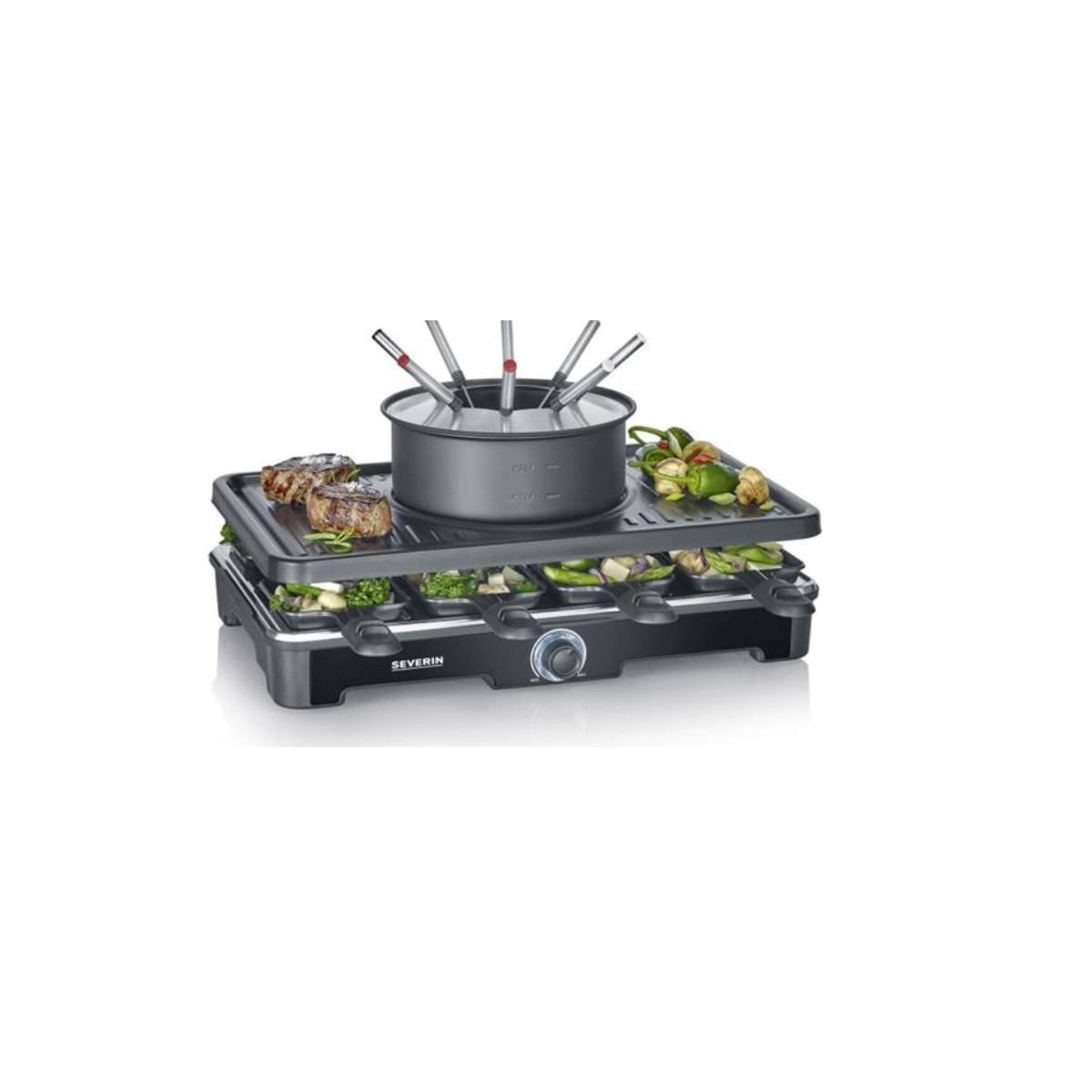 Severin - Appareil a Raclette  et fondue SEVERIN - RG2347 - Jusqu'a 8 personnes - 1400W - Image 1