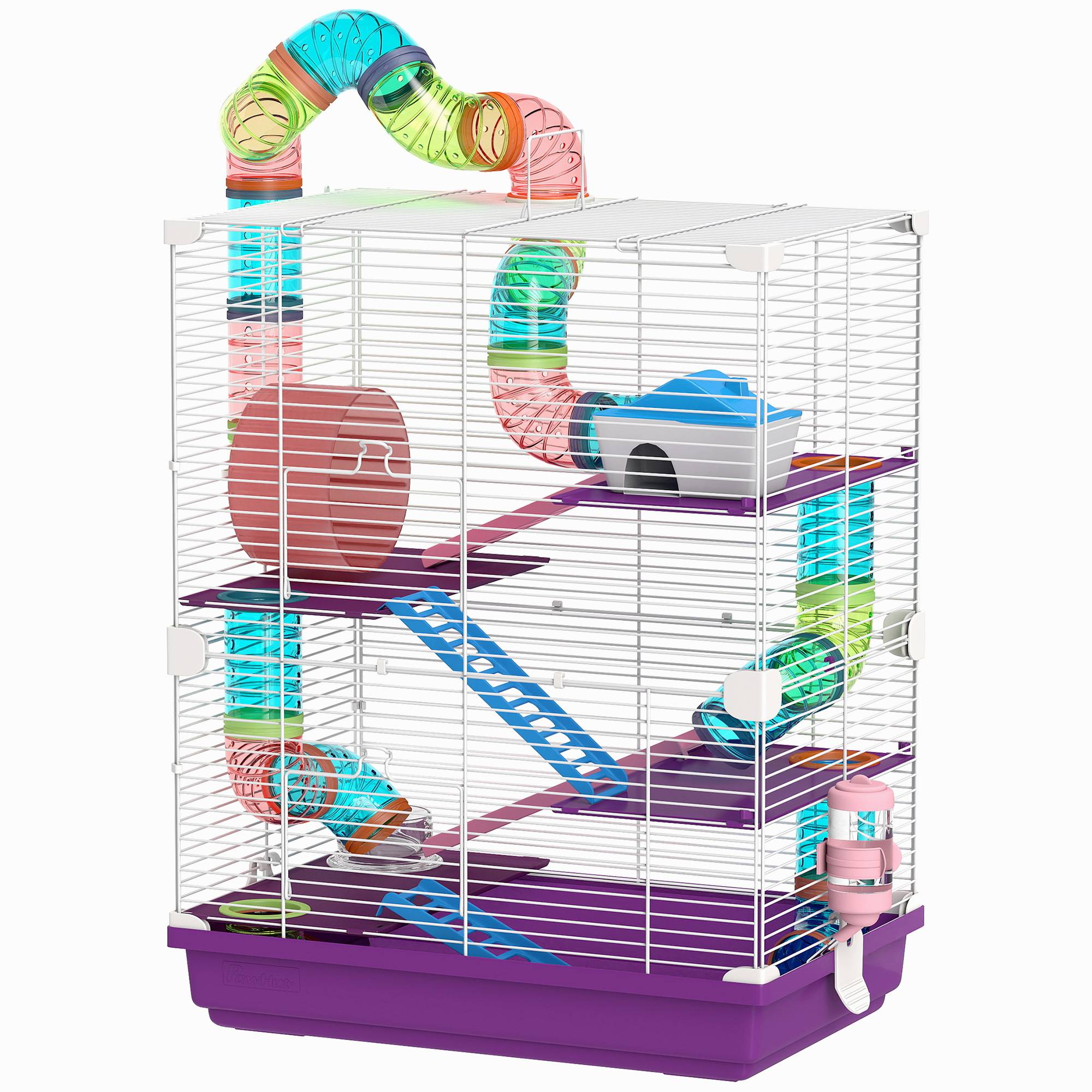 Cage rongeur métal pour appartement avec tubes 46x58cm Violet - ComfortXL Outdoor Living - Image 2