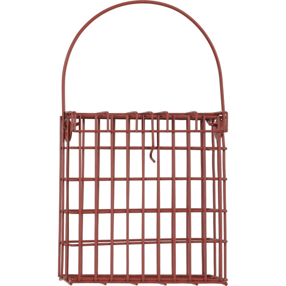 Zolux - Support pour pain de graisse en métal rouge terracotta  pour oiseaux - Imagen 2