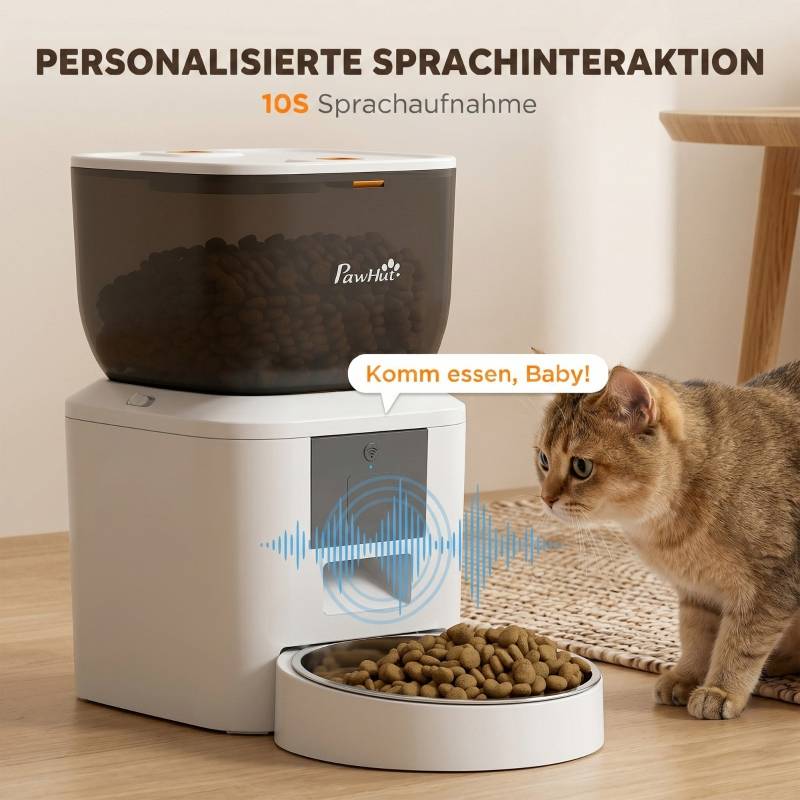 ComfortXL - Distributeur automatique croquettes avec gamelle inox pour chat et chien connecté WiFi 4L Blanc - ComfortXL Outdoor Living - Image 5