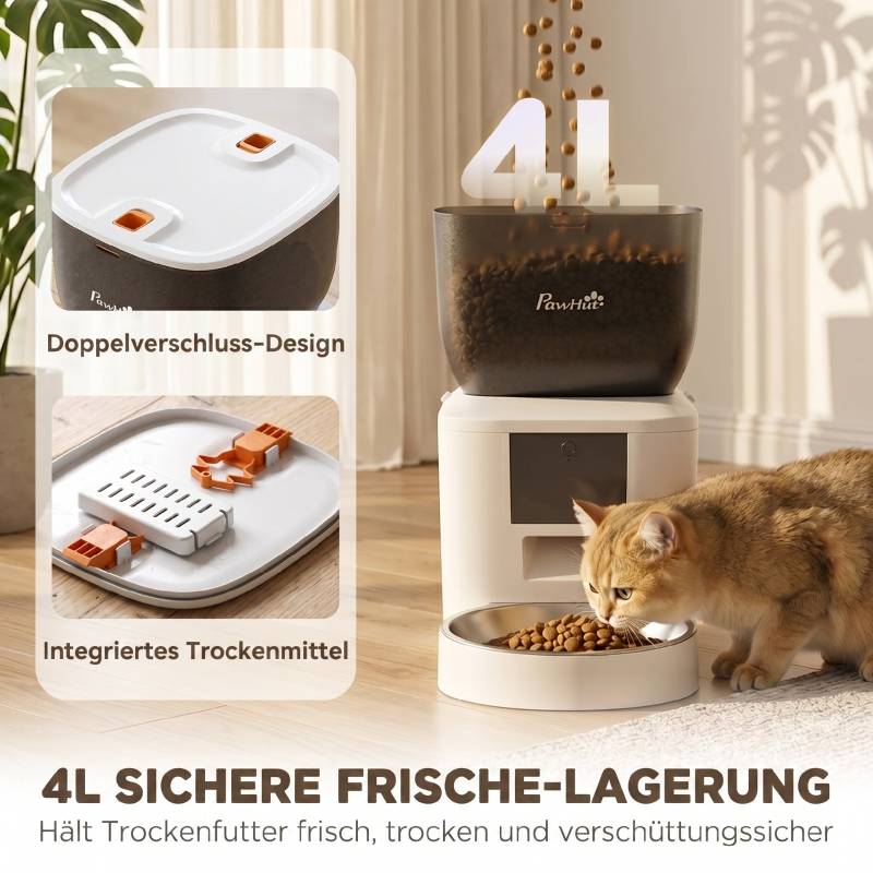 ComfortXL - Distributeur automatique croquettes avec gamelle inox pour chat et chien connecté WiFi 4L Blanc - ComfortXL Outdoor Living - Image 6