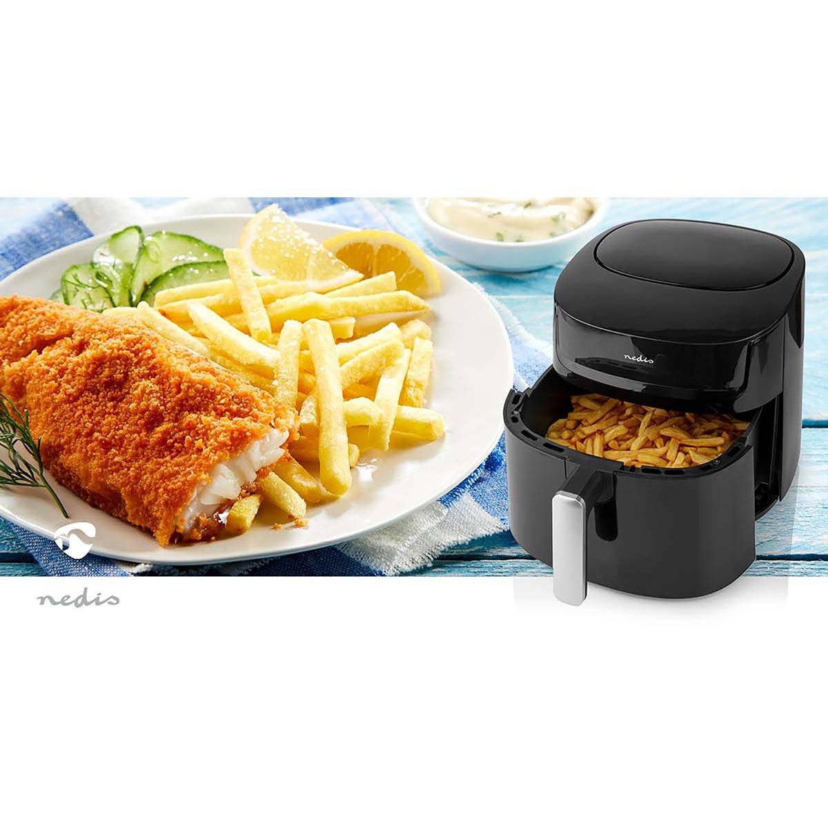 Friteuse à air chaud Air fryer Numérique 7.2L sans huile 1800W NEDIS - Imagen 6