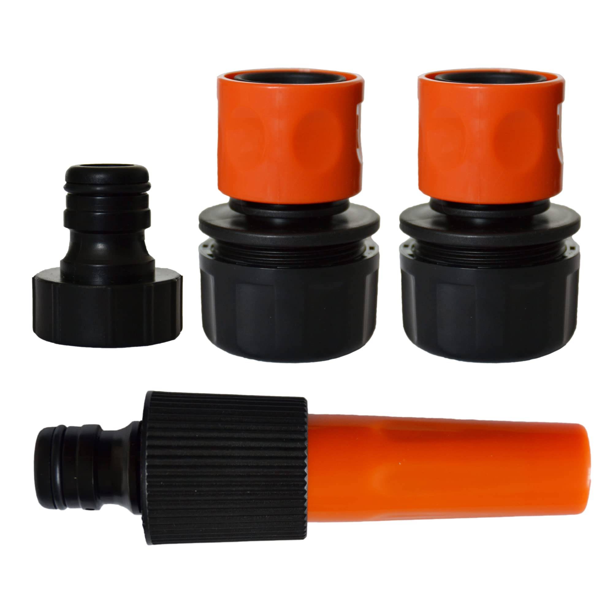 Jardibric - Jardibric - Kit Riego Gran Caudal 25 mm con Lanza + 2 Conectores Rápidos + Adaptador de Grifo 26x34 - Sistema Bomba Jardín - Imagen 1