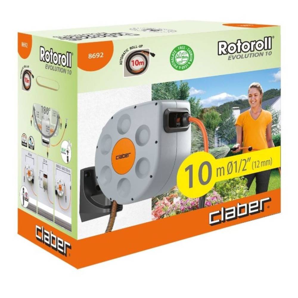 Claber - Dévidoir pour tuyau d'arrosage ROTOROLL EVOLUTION 10 - Imagen 2