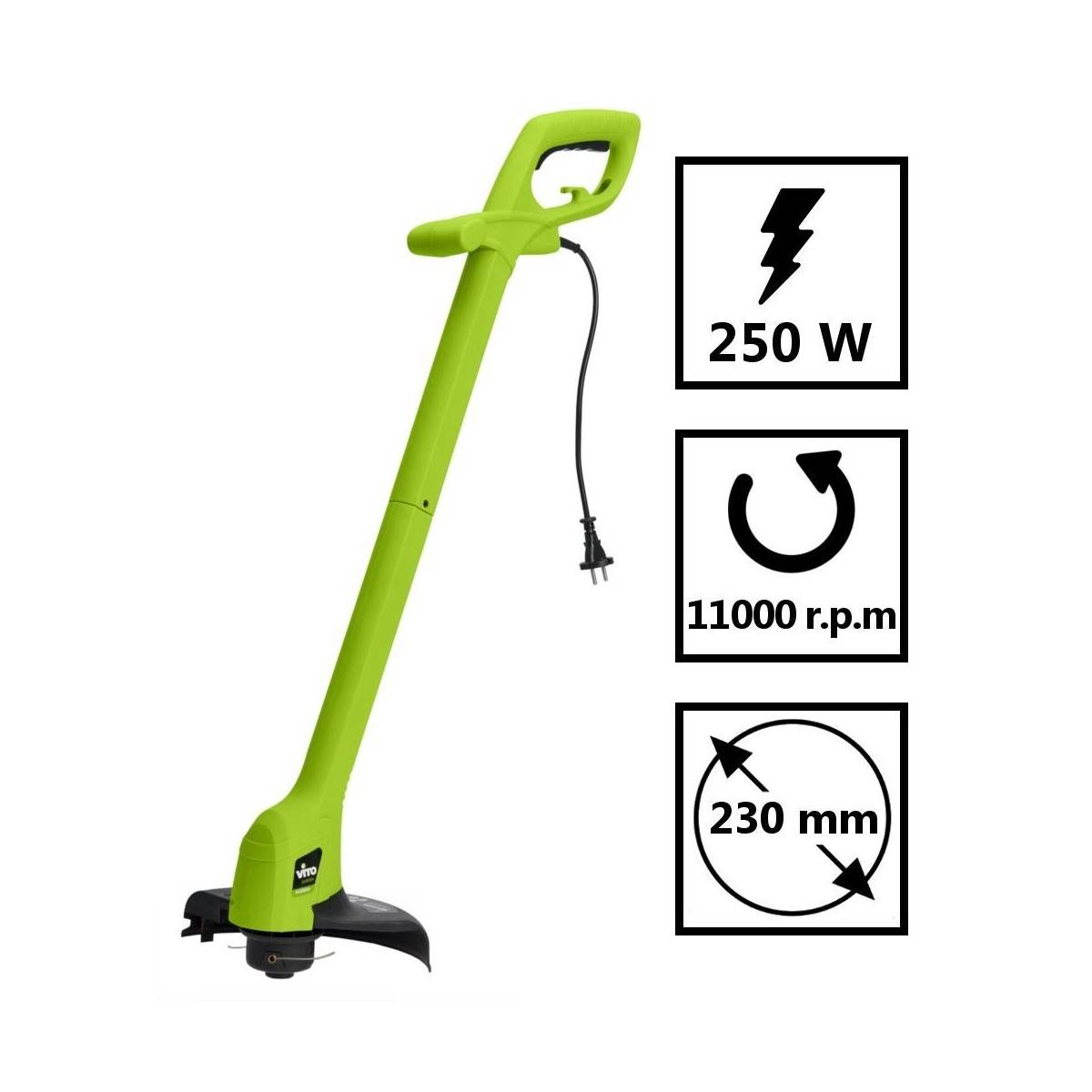 Coupe bordures 250W Tête Automatique Coupe 23cm + Bobine de fil 1.2mm VITO - Imagen 2