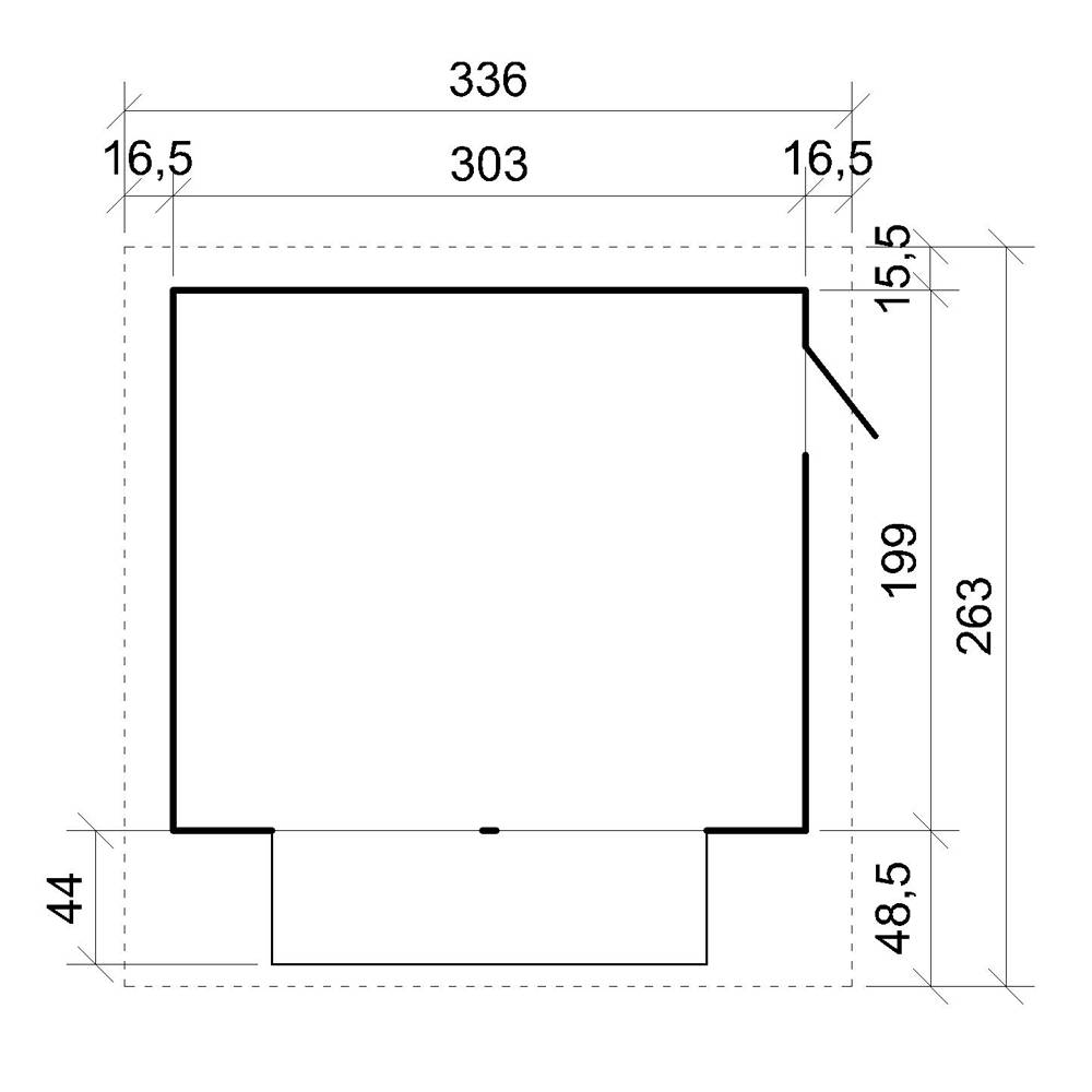 Timbela - Maison de jardin en bois 263 x 336 cm / 6 m² - Étal de marché en bois avec comptoir - Bar jardin - 17 mm d’épaisseur - Timbela M150Z - Image 6