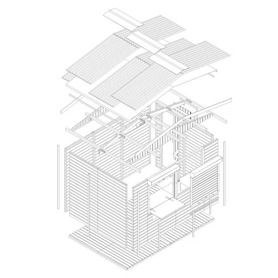 Timbela - Maison de jardin en bois 263 x 336 cm / 6 m² - Étal de marché en bois avec comptoir - Bar jardin - 17 mm d’épaisseur - Timbela M150Z - Image 7