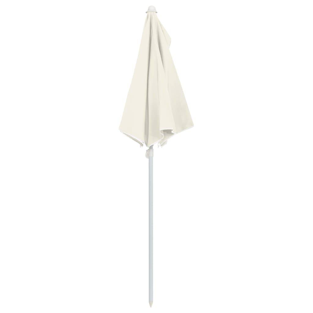Maison Chic - Demi-parasol de jardin - Parasol d'extérieur avec mât 180x90 cm sable P153 - Image 6