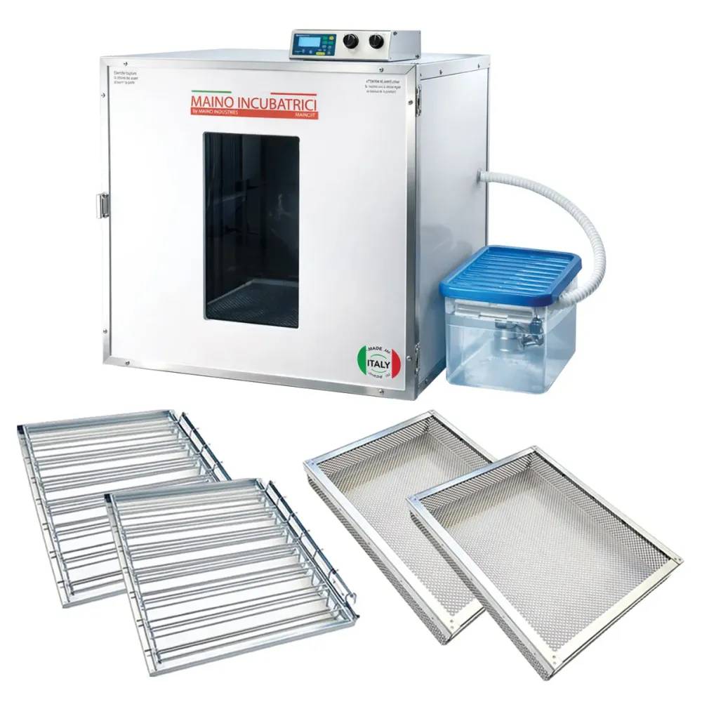 Couveuse + 2 Tiroirs caille à poule +  2 Paniers d'éclosion + 1 Kit humidification MAINO - Image 1