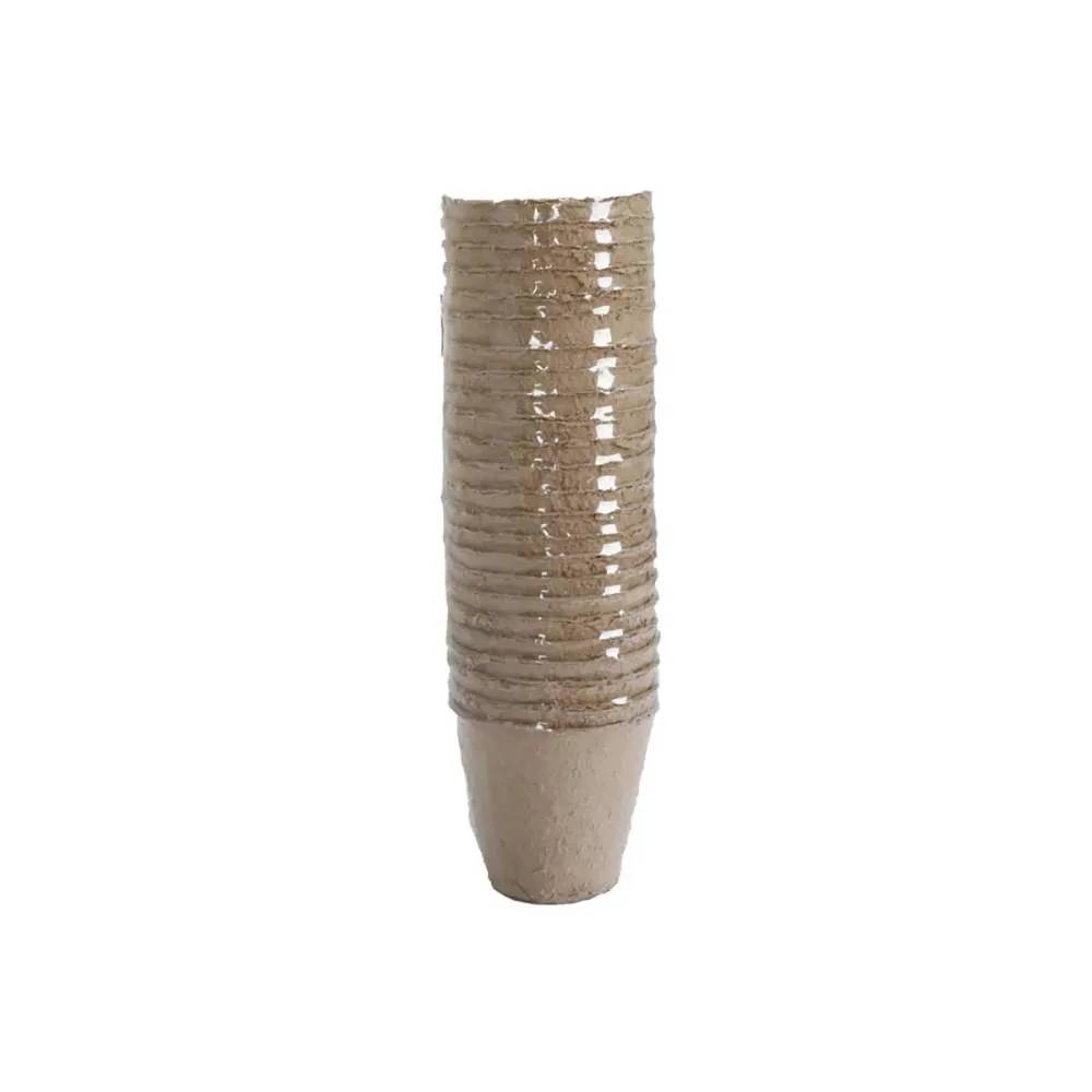 24 Pots Biodégradables Ronds Ø8 cm pour Semis et Culture - Image 3