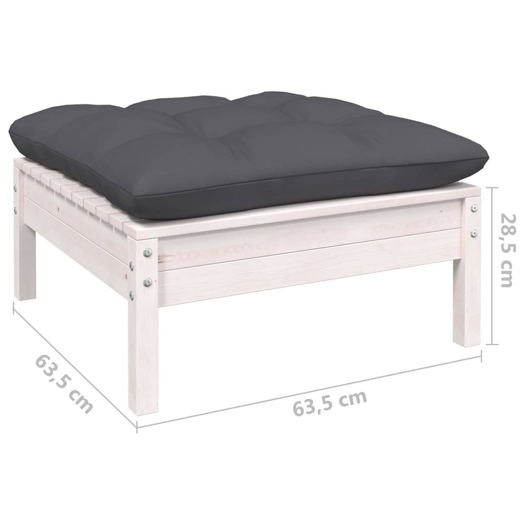 Ensemble Salon de Jardin 7pcs en Bois Blanc, Canapés Modulables et Table Basse, Pin Massif Traité – ComfortXL Outdoor Living - Image 10