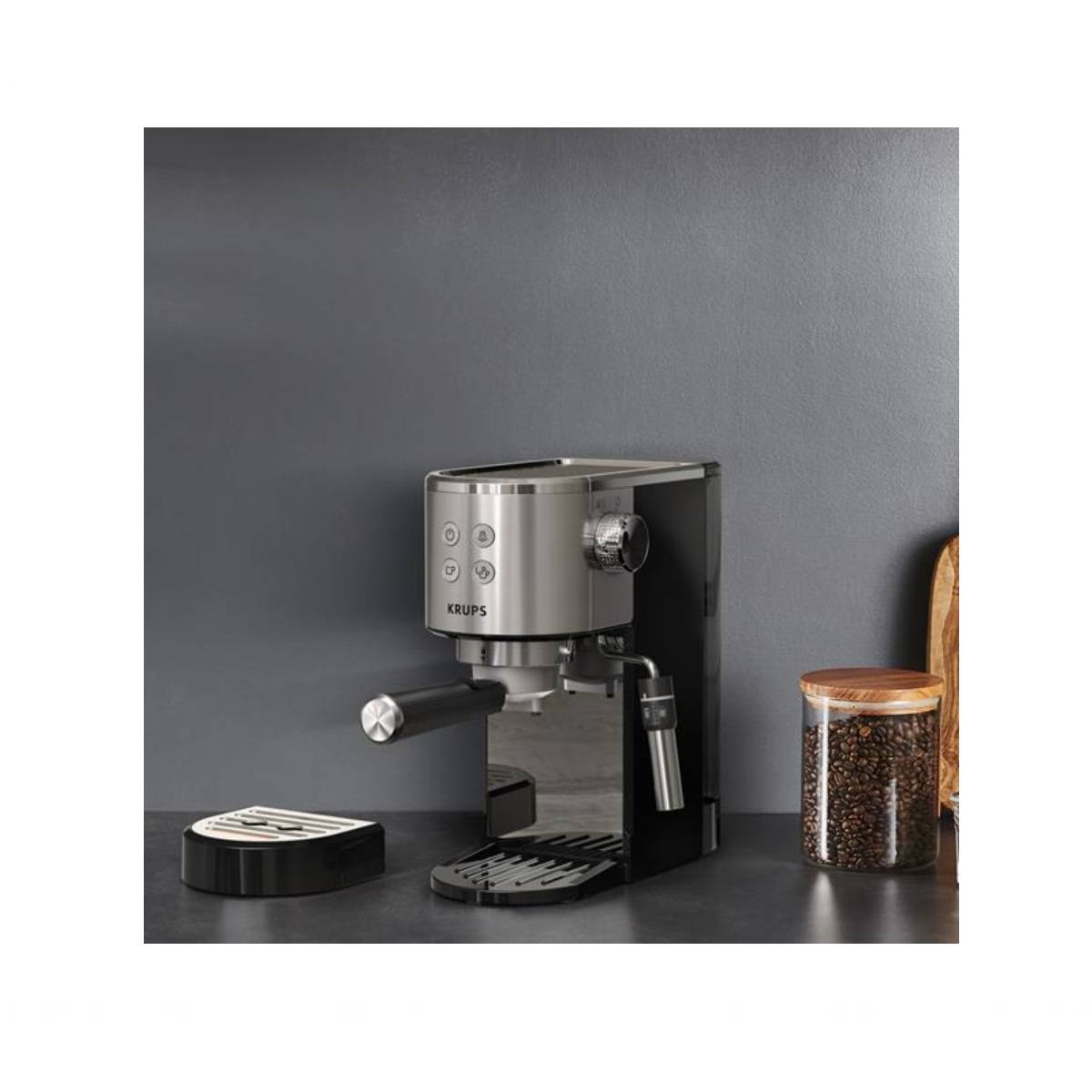 Machine à expresso 15 bars inox/noir XP444C10 Krups - Image 6
