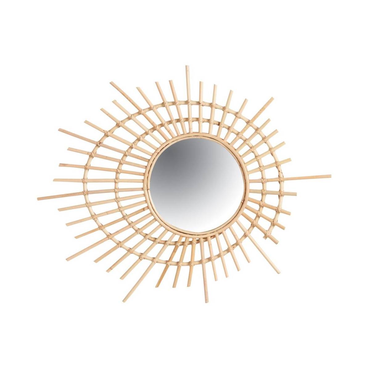 Aubry Gaspard - Miroir spirale en rotin - Imagen 1