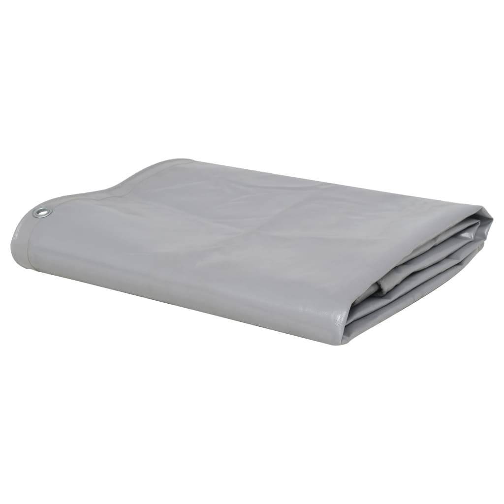 Helloshop26 - Bâche couverture de protection housse de protection imperméable contre UV camping meubles de jardin voitures bateau extérieur 6 x 8 m gris - Imagen 1