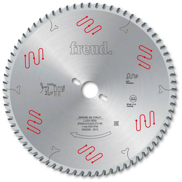 Lame pour métaux non ferreux/PVC/Aluminium FREUD - Ø300 3,5/3 AL30 Z72 TP+ - F03FS05186 -LU5A 0500 - Imagen 2