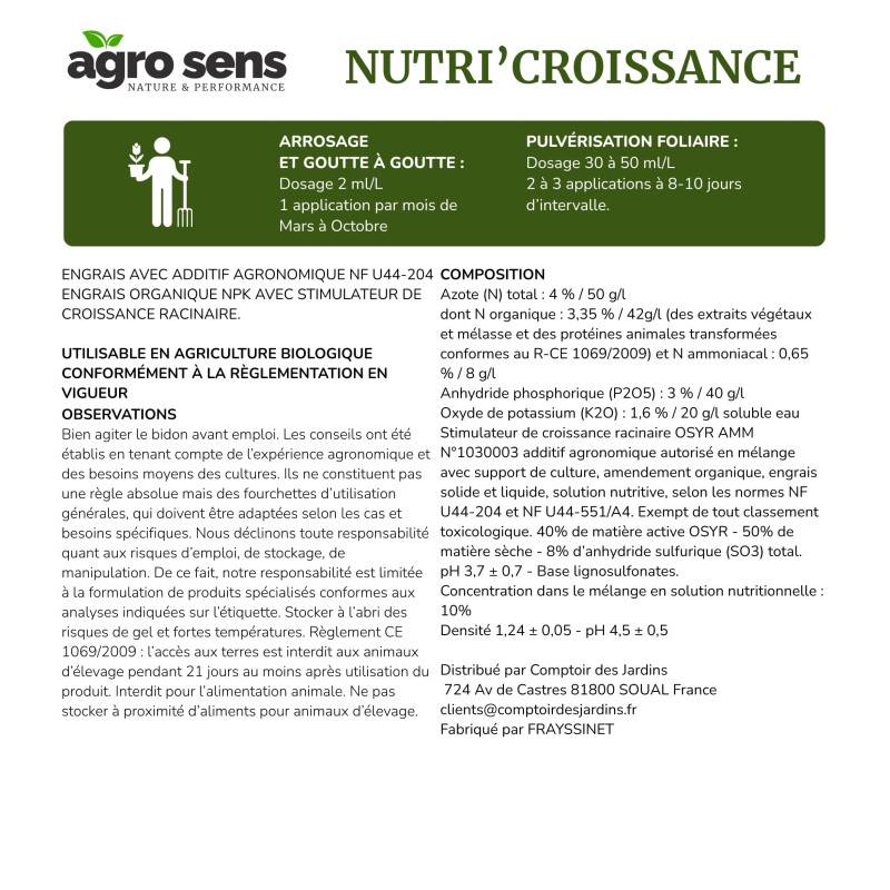 Nutri Croissance - Engrais liquide spécial croissance - 500 ml (250 litres de préparation) - Image 4