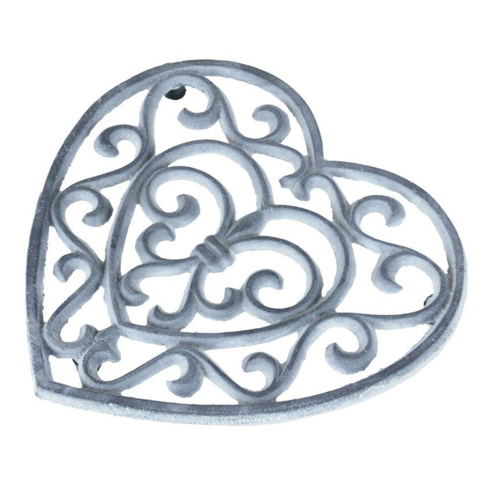 Dessous de plat en fonte gris 17 x 18 cm Chemin de campagne - Imagen 1