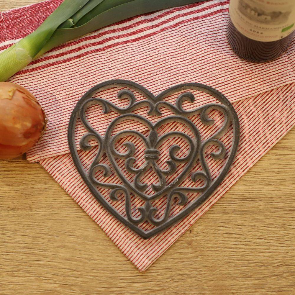 Dessous de plat en fonte gris 17 x 18 cm Chemin de campagne - Imagen 2