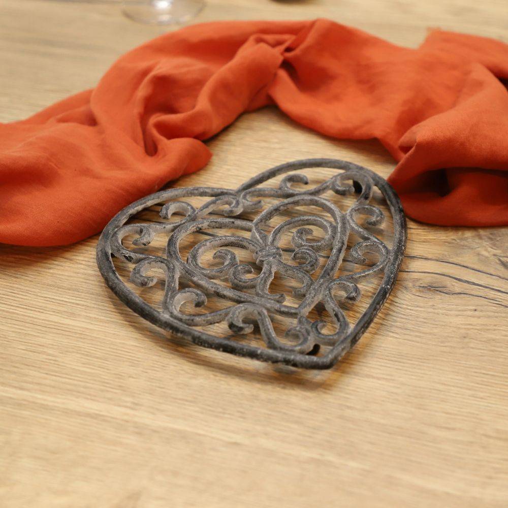 Dessous de plat en fonte gris 17 x 18 cm Chemin de campagne - Imagen 3