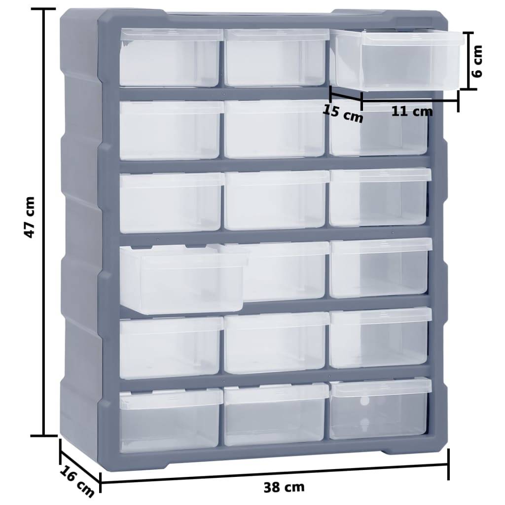 Helloshop26 - Organisateur multi-tiroirs avec 18 tiroirs centraux 47 cm - Imagen 6