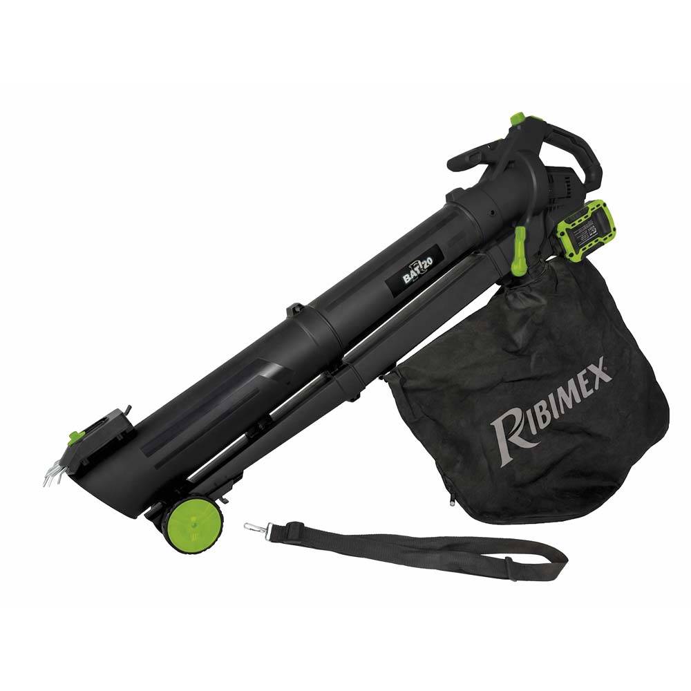 Ribimex - Aspirateur souffleur broyeur de jardin R-BAT20 2 batteries 1 chargeur