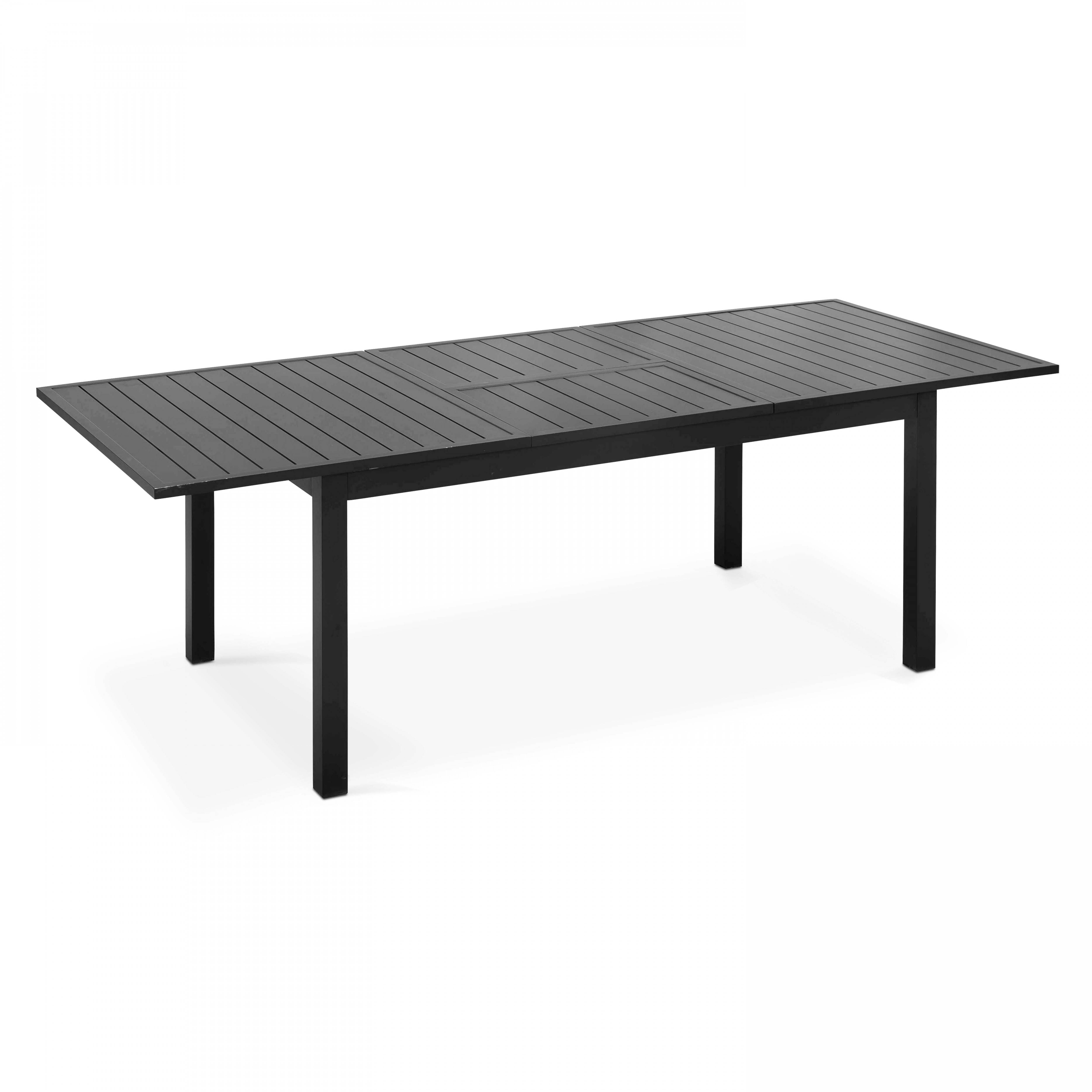 Oviala - Table de jardin extensible en aluminium noir 8 places Butterfly - Oviala - Image 1