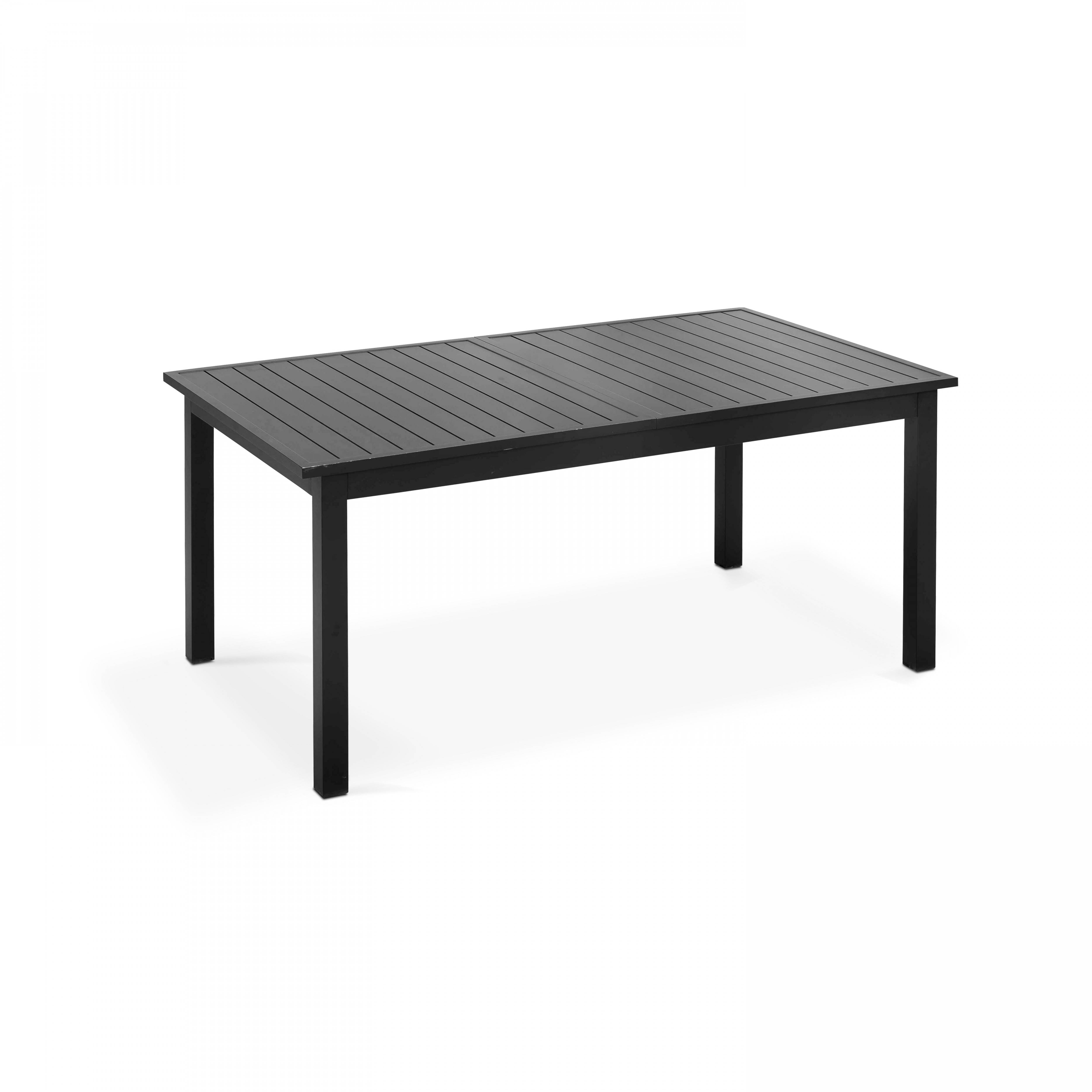 Oviala - Table de jardin extensible en aluminium noir 8 places Butterfly - Oviala - Image 4
