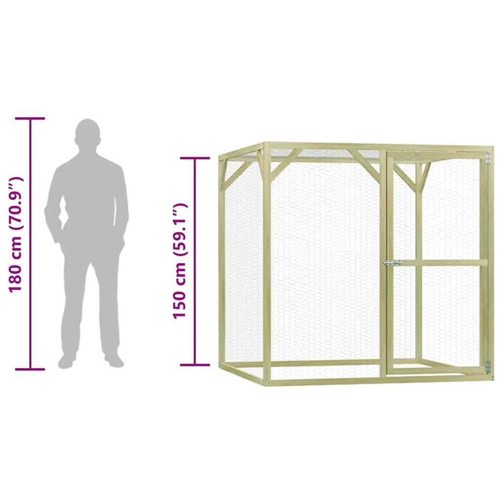 Vidaxl - Poulailler 1,5x1,5x1,5 m Pinède imprégnée vidaXL 278403 - Imagen 6