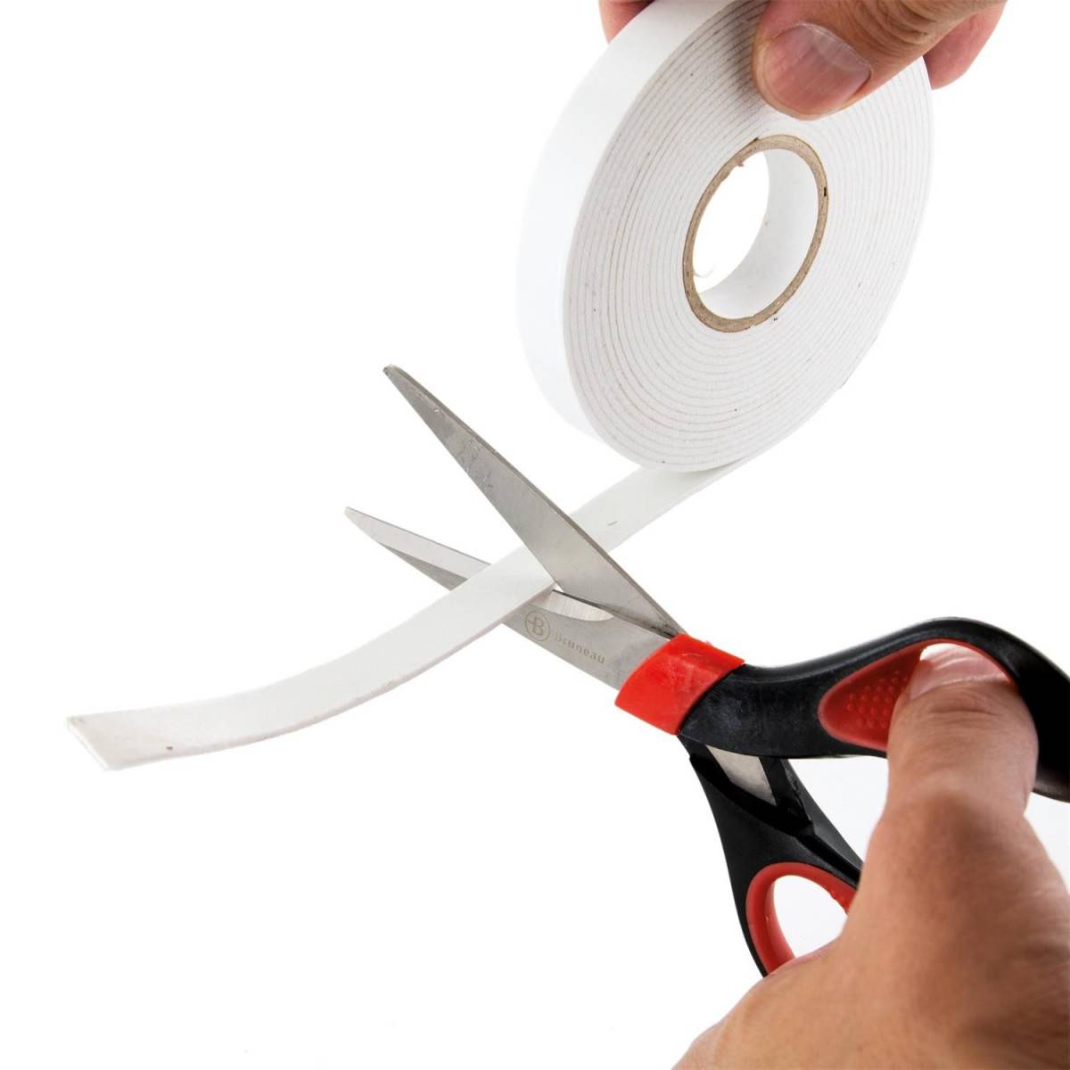 Rouleau Adhésif Double Face "Mousse" 3m Blanc - Image 2