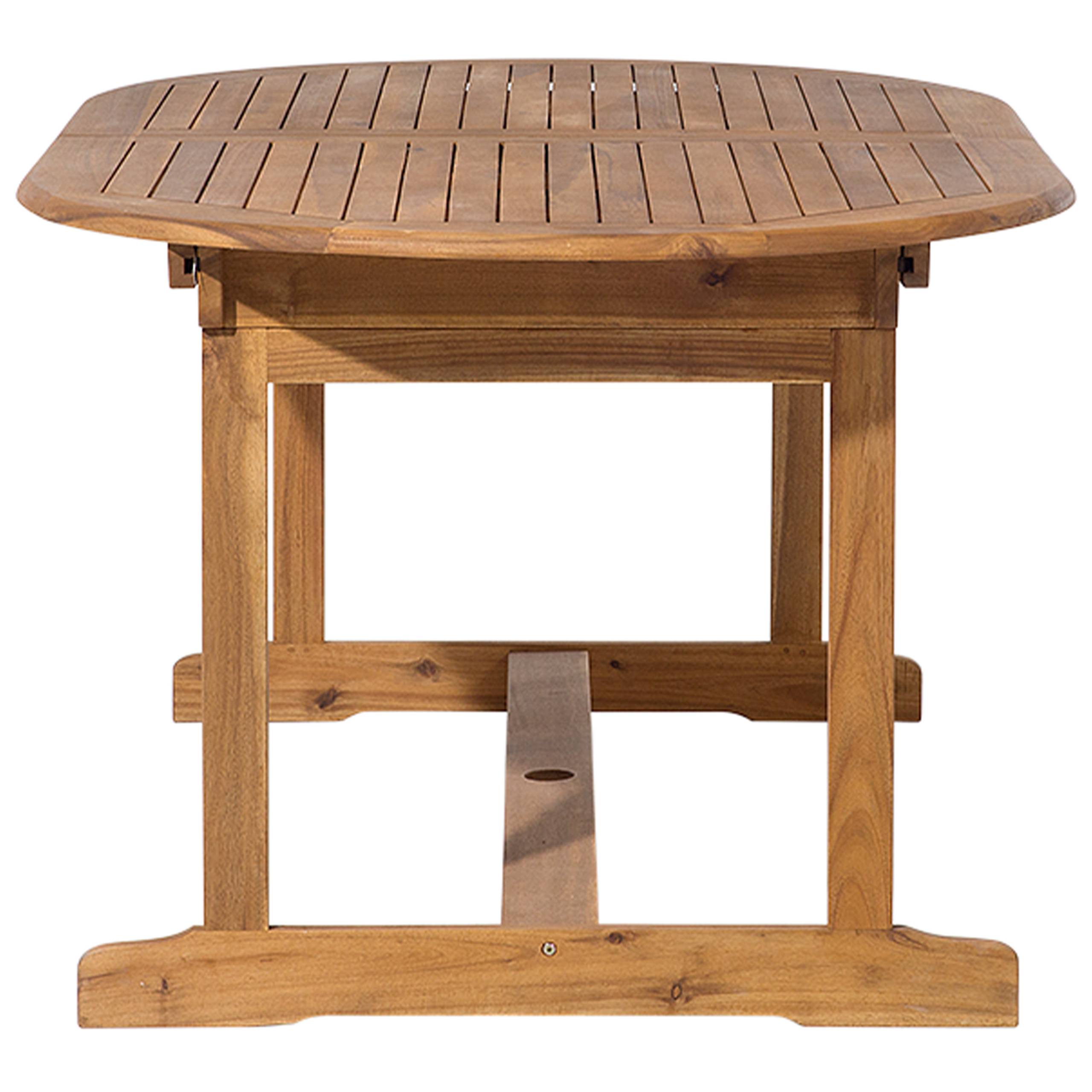 Beliani - Ensemble de Jardin 8 Chaises Pliables en Bois avec Coussins d'Assise Beige-Gris Beliani - Imagen 7