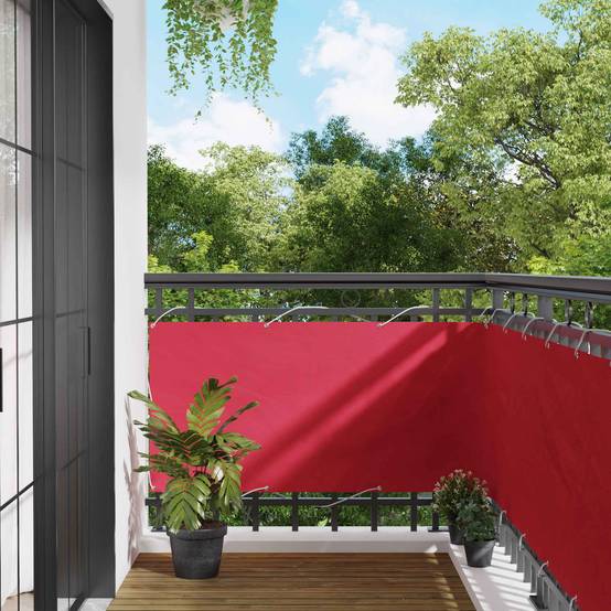 Écran de balcon Tissu oxford Bordeaux 75 x 300 cm - PANGIVO - Image 1
