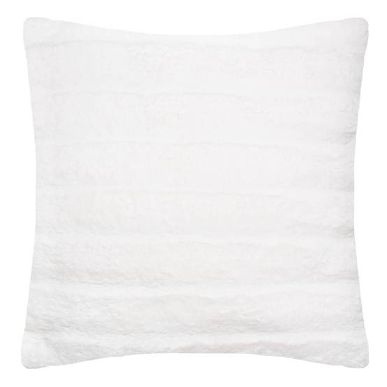 Atmosphera - Coussin "Manoir" fausse fourrure blanc 45x45cm - Atmosphera Créateur d'intérieur - Image 2
