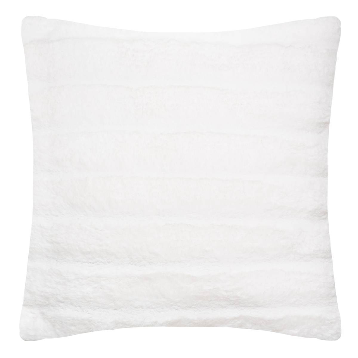 Atmosphera - Coussin "Manoir" fausse fourrure blanc 45x45cm - Atmosphera Créateur d'intérieur - Imagen 2