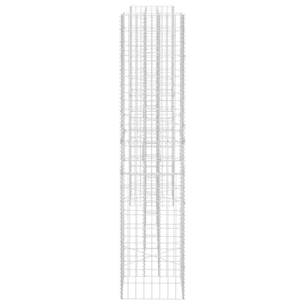 Helloshop26 - Jardinière à gabion en H 260 x 40 x 200 cm fil d' acier - Image 3
