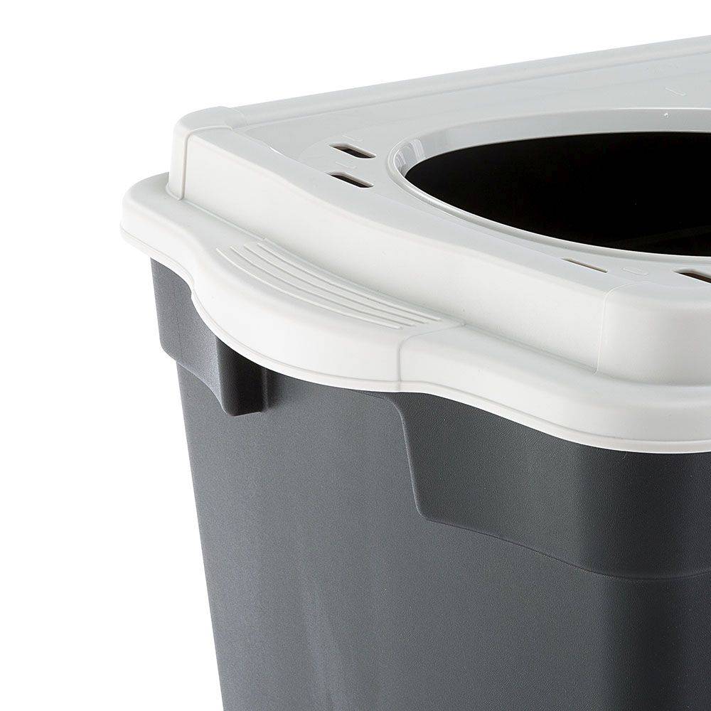 Ferplast - Ferplast Bac à Litière pour Chat, Toilettes Couvertes pour Chat, avec Entrée Supérieure, Couvercle Perforé, 38,8 x 57,5 xh 39 cm, Grand Bac à Litière - Imagen 7