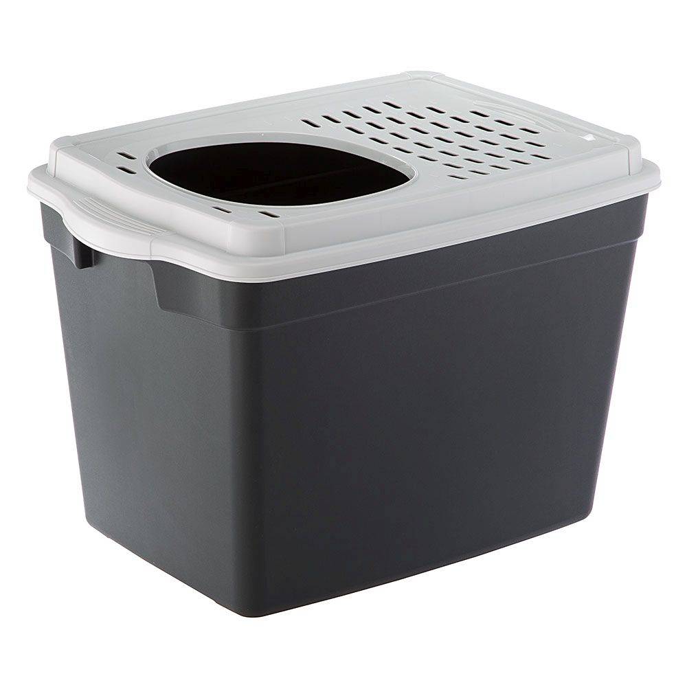 Ferplast - Ferplast Bac à Litière pour Chat, Toilettes Couvertes pour Chat, avec Entrée Supérieure, Couvercle Perforé, 38,8 x 57,5 xh 39 cm, Grand Bac à Litière - Imagen 1