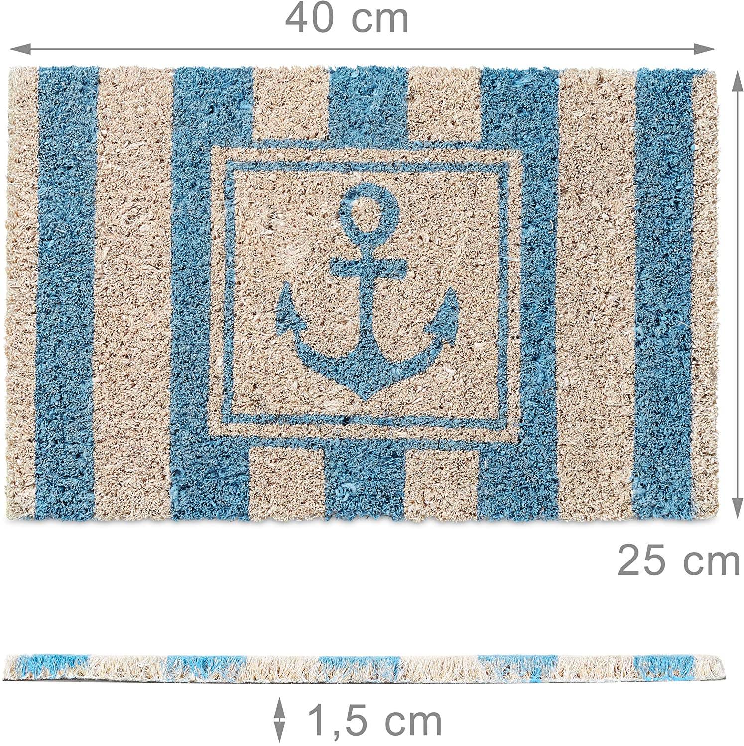 Helloshop26 - Mini paillasson tapis de sol porte d’entrée essuie-pieds enfants fibres coco - Imagen 2