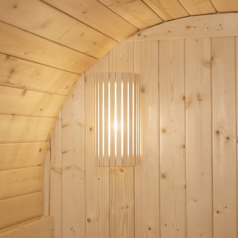 Home Deluxe - HOME DELUXE - Sauna d'extérieur CUBE M - Dimensions : env. 194 cm x 195 cm x 120 cm, bois : épicéa - avec poêle et accessoires pour sauna I Sauna de - Image 5
