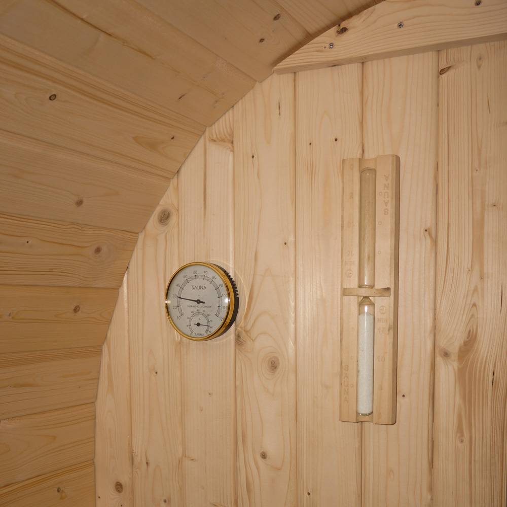 Home Deluxe - HOME DELUXE - Sauna d'extérieur CUBE M - Dimensions : env. 194 cm x 195 cm x 120 cm, bois : épicéa - avec poêle et accessoires pour sauna I Sauna de - Image 10