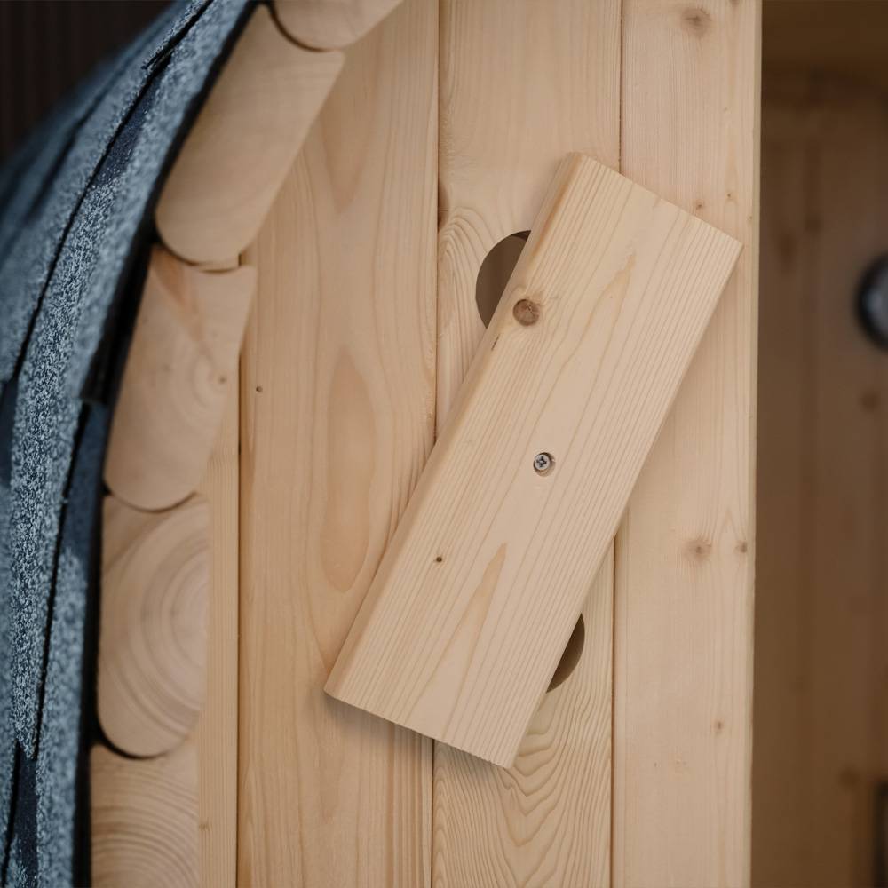 Home Deluxe - HOME DELUXE - Sauna d'extérieur CUBE M - Dimensions : env. 194 cm x 195 cm x 120 cm, bois : épicéa - avec poêle et accessoires pour sauna I Sauna de - Image 6