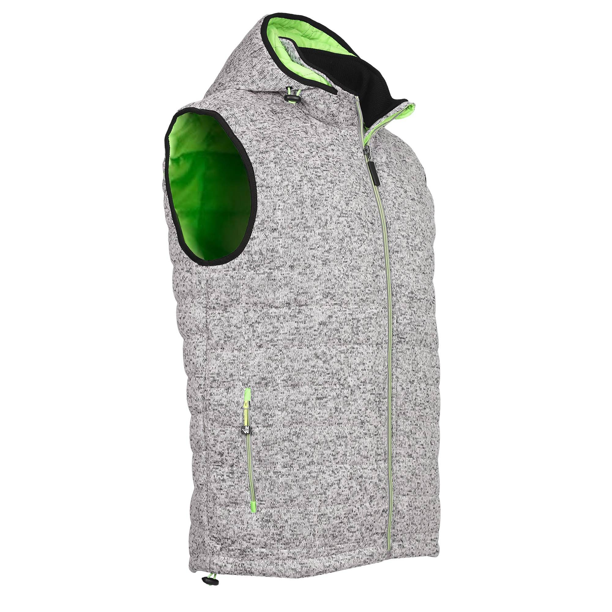 Nineworths - Taille L - TEDDY - GILET SANS MANCHES DE TRAVAIL - 1131 Gris chiné , Vert fluo - Imagen 5