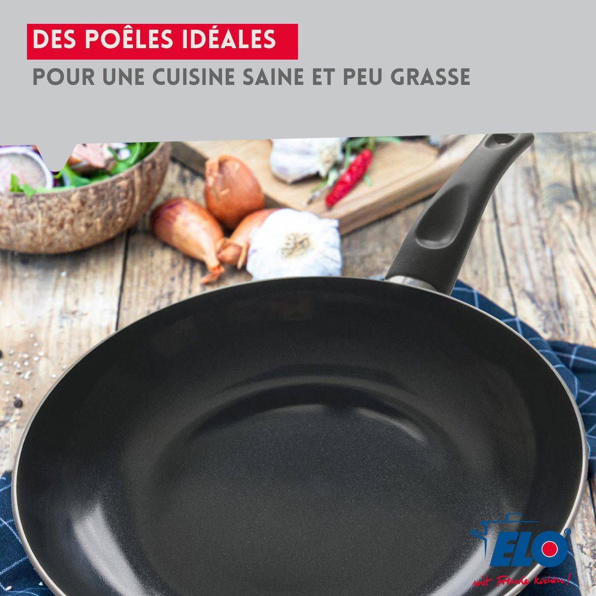Ensemble de 2 Poêles de cuisson 28 et 32 cm et 2 faitouts 12 et 16 cm Elo Prima Brillant - Image 6