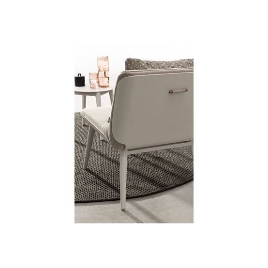 Autre - Salon de jardin en aluminium et coussins toile (set de 3) - ST VALERY - Imagen 3