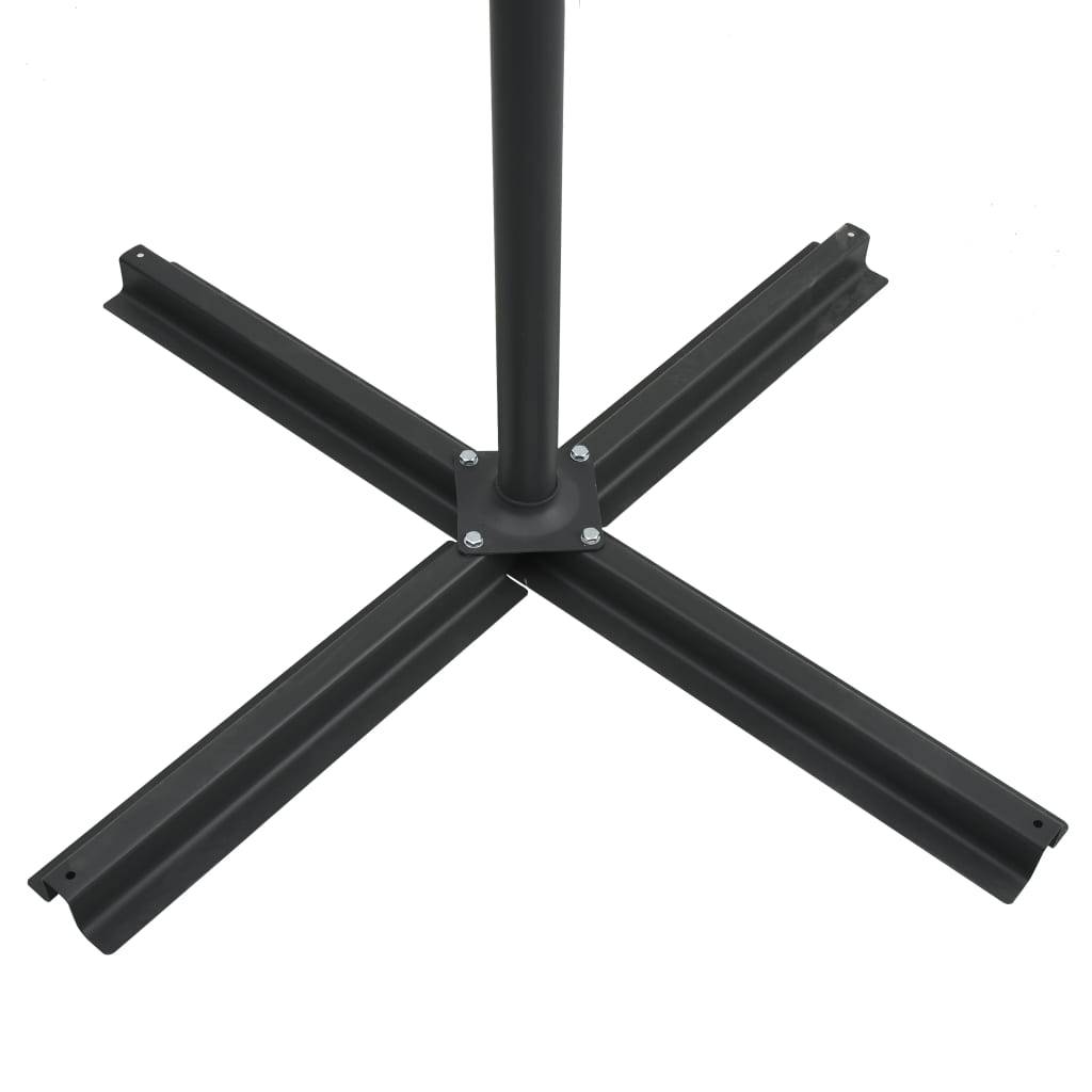 Helloshop26 - Parasol déporté avec led et mât en acier 250 x 250 cm sable - Imagen 7