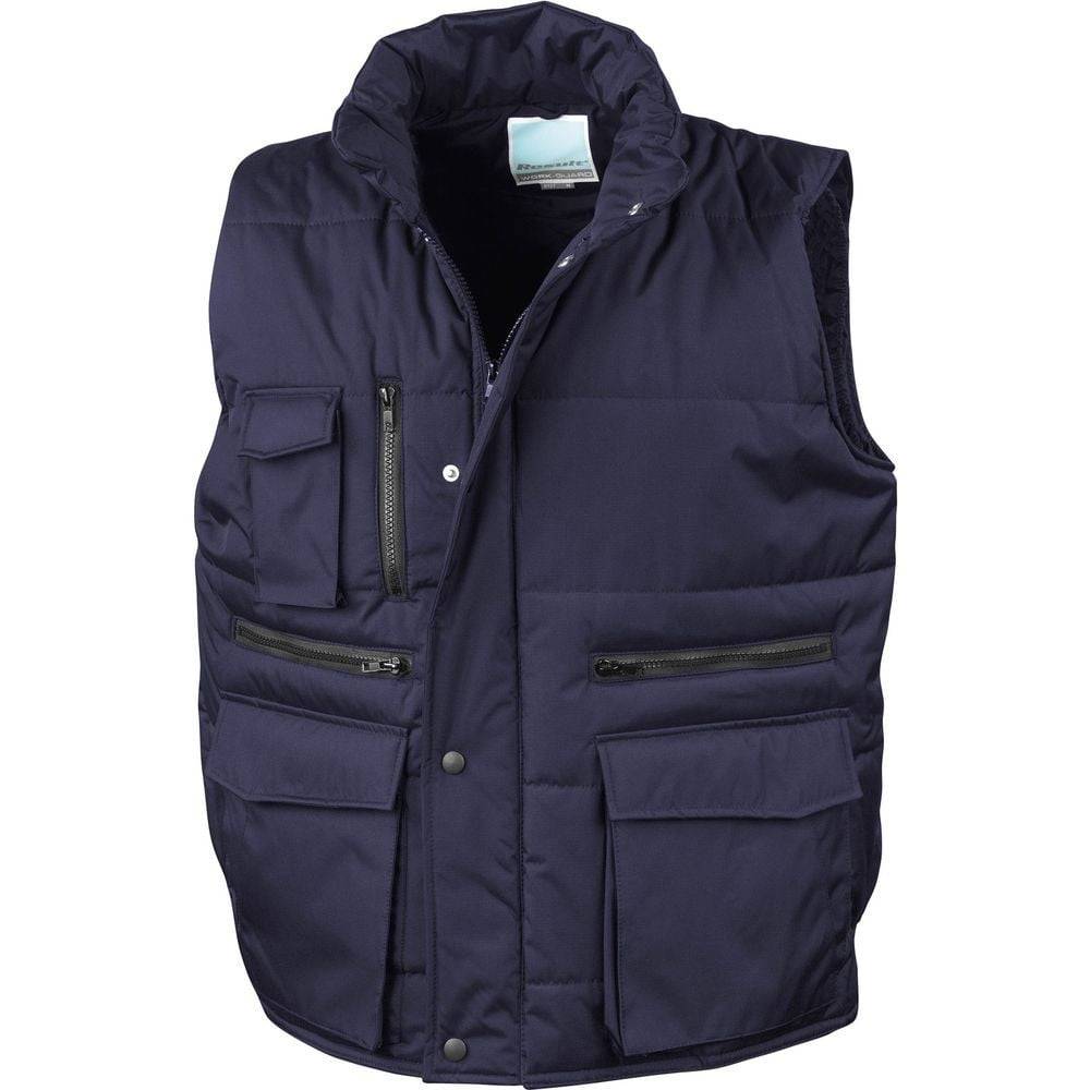 Gilet bimatière matelassé homme bleu marine