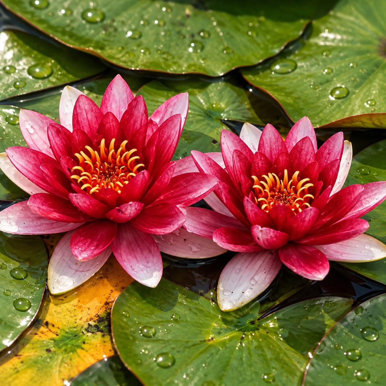 0 - Nénuphar Rouge - Set Complet - incl. Panier Substrat Gravier Aliment - Image 3
