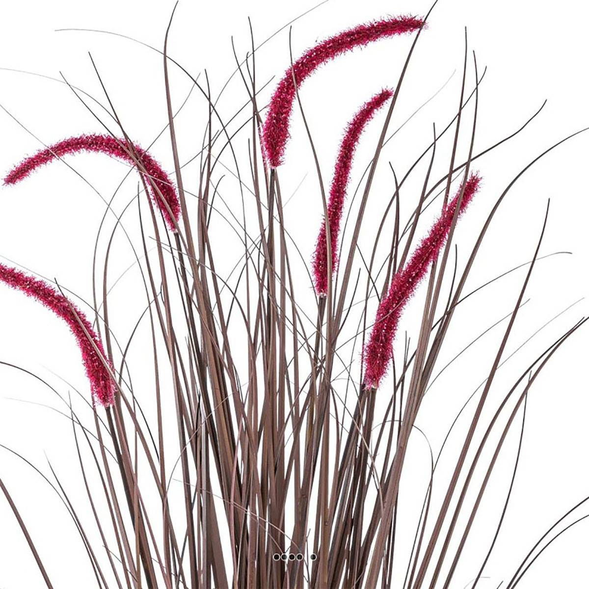Jolie graminée artificielle en pot avec fleurons H 89 cm D 30 cm aubergine - Image 3
