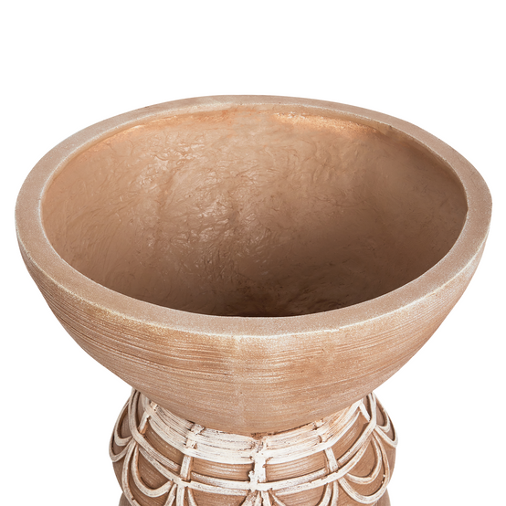 Cache-pot d'extérieur Fibre d'argile Marron clair DISPORUM - Beliani - Image 3
