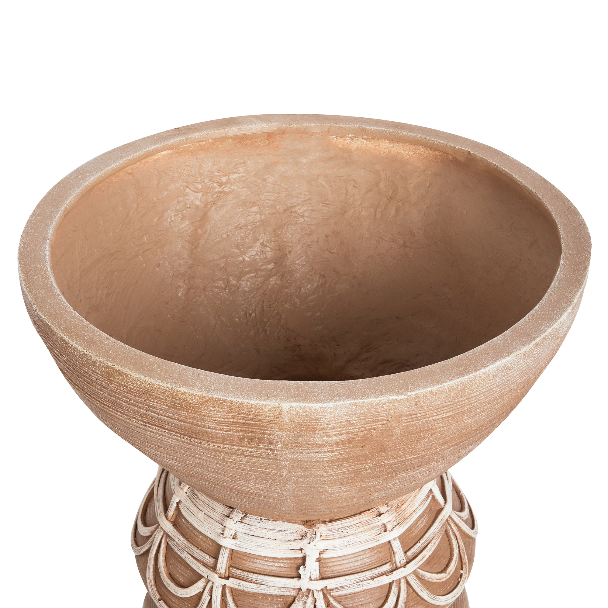 Cache-pot d'extérieur Fibre d'argile Marron clair DISPORUM - Beliani - Image 3