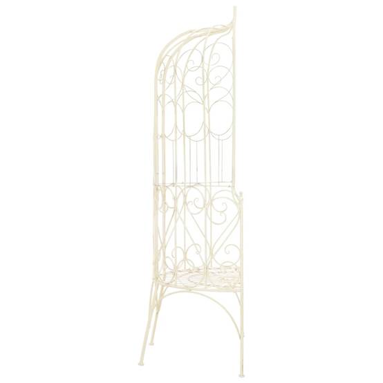 Banc de jardin | Banquette De Jardin | Banc Extérieur 95 cm Fer Blanc antique Maison Chic - Image 3